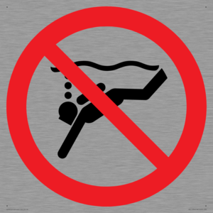 Prohibition: No sub-aqua diving